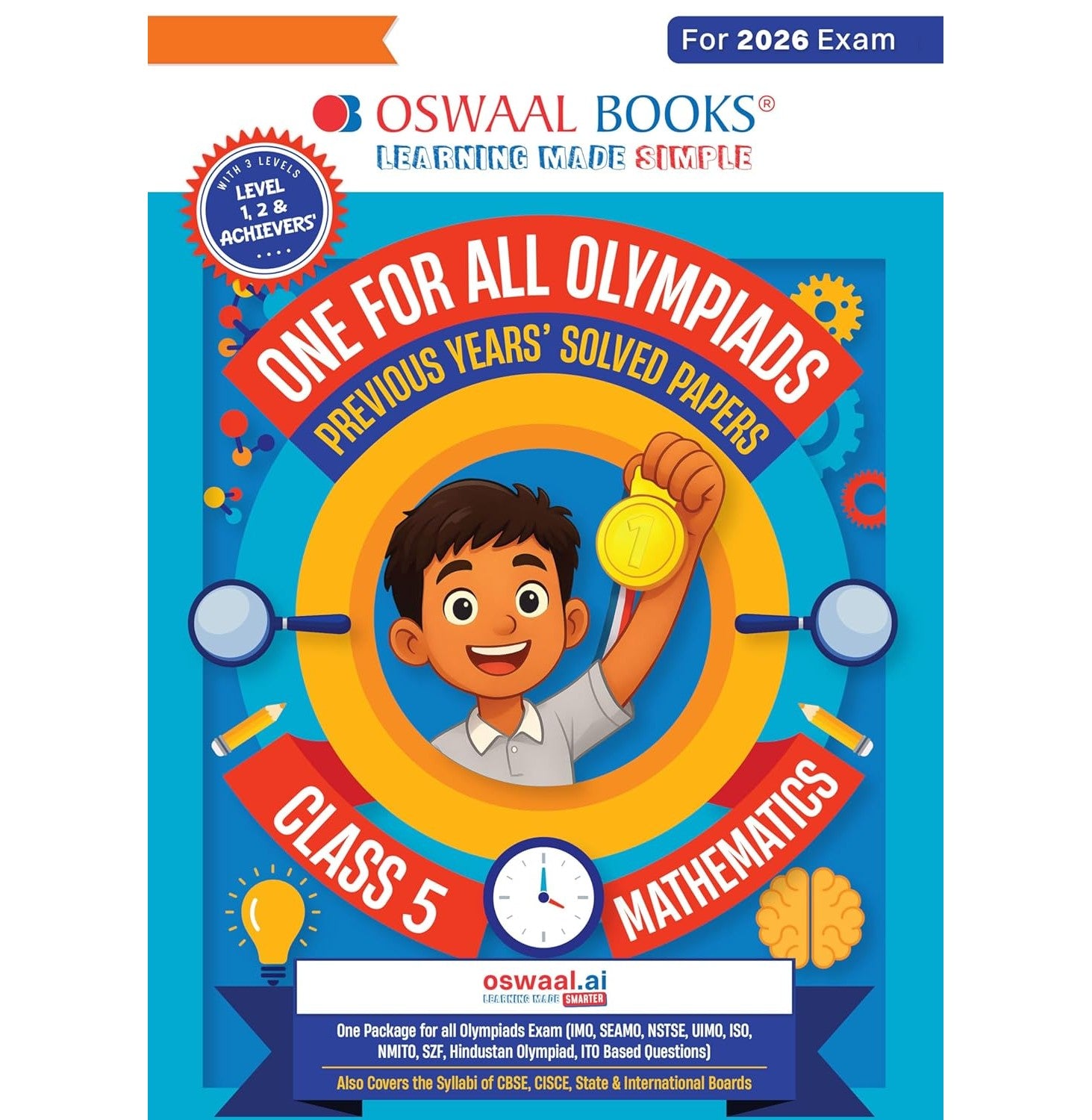 One For All Olympiads Class 5 Maths Prep-Guide Book | Chapter-wise Previous Years' Solved Papers | Olympiad Exams 2026 | 9789373016429