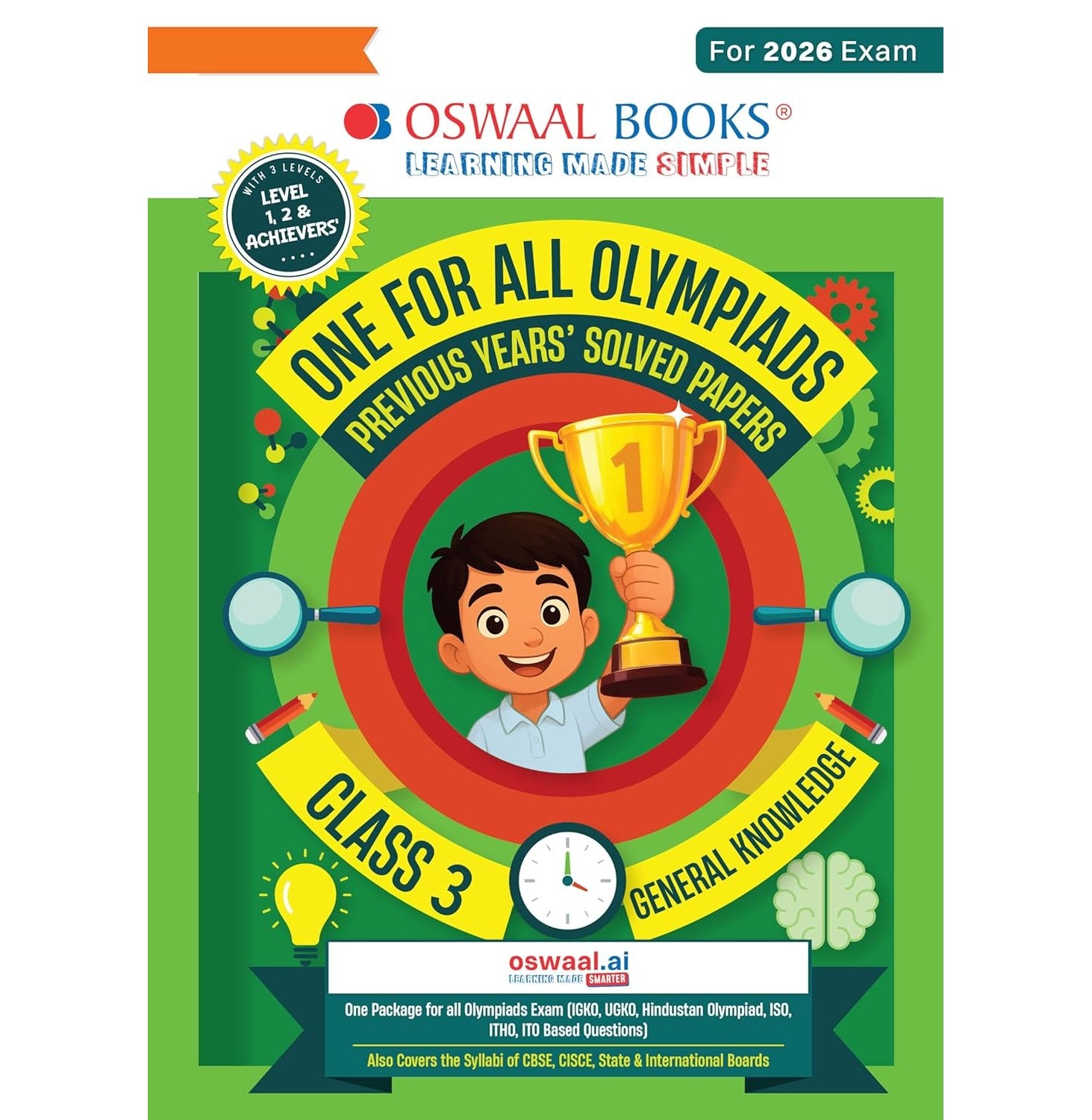 One For All Olympiads Class 3 General Knowledge (GK) Prep-Guide Book | Chapter-wise Previous Years' Solved Papers | Exams 2026 | 9789373011882