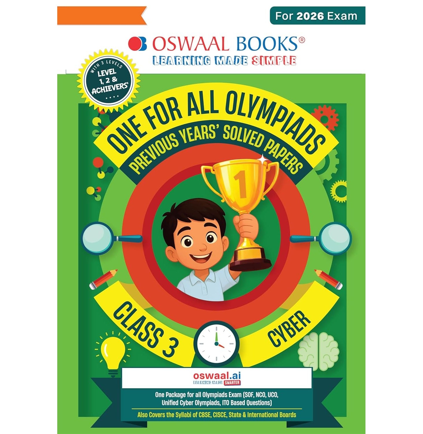 One For All Olympiads Class 3 Cyber Prep-Guide Book | Chapter-wise Previous Years' Solved Papers | Olympiad Exams 2026 | 9789373013336