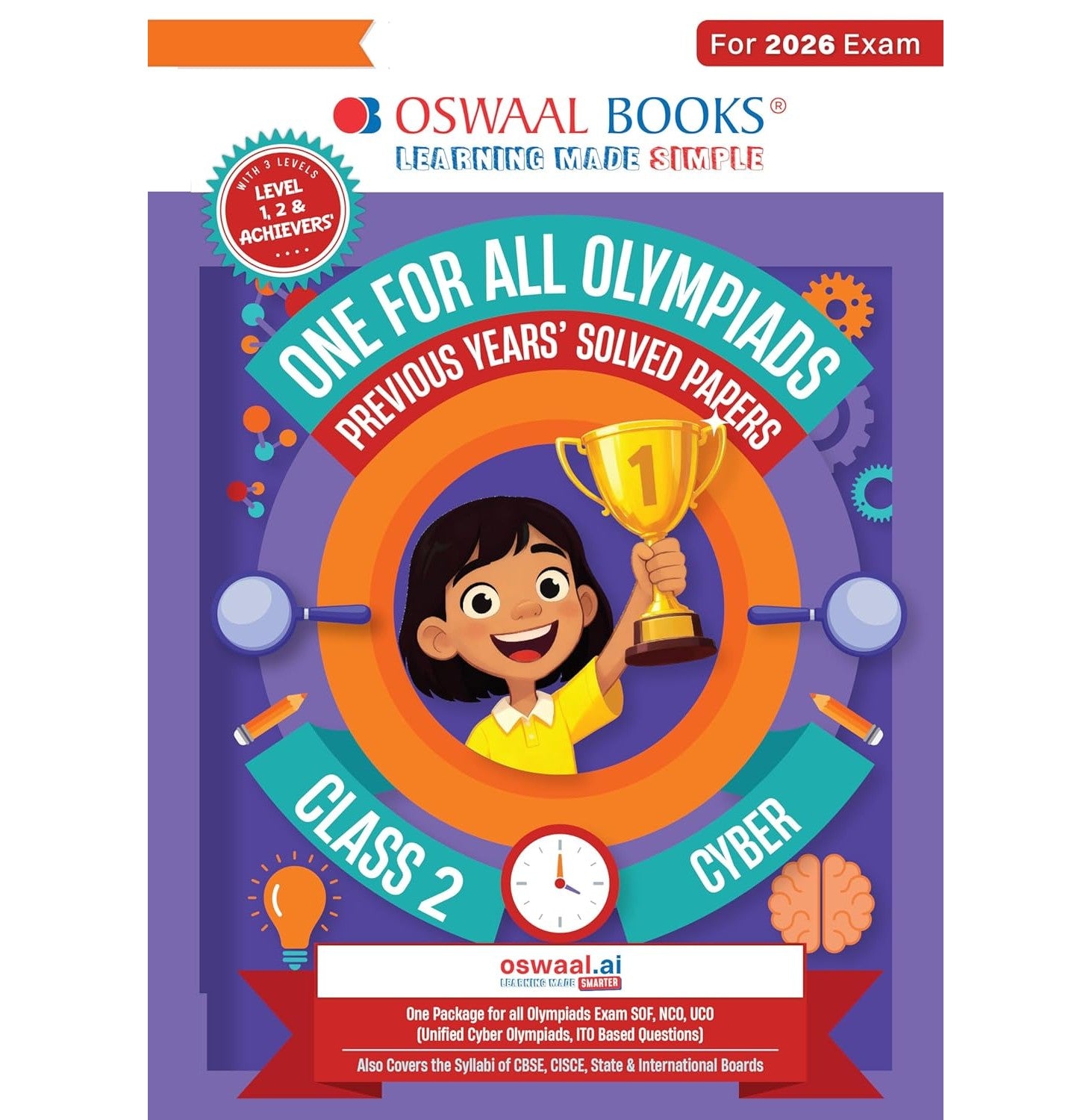 One For All Olympiads Class 2 Cyber Prep-Guide Book | Chapter-wise Previous Years' Solved Papers | Exams 2026 | 9789373011790