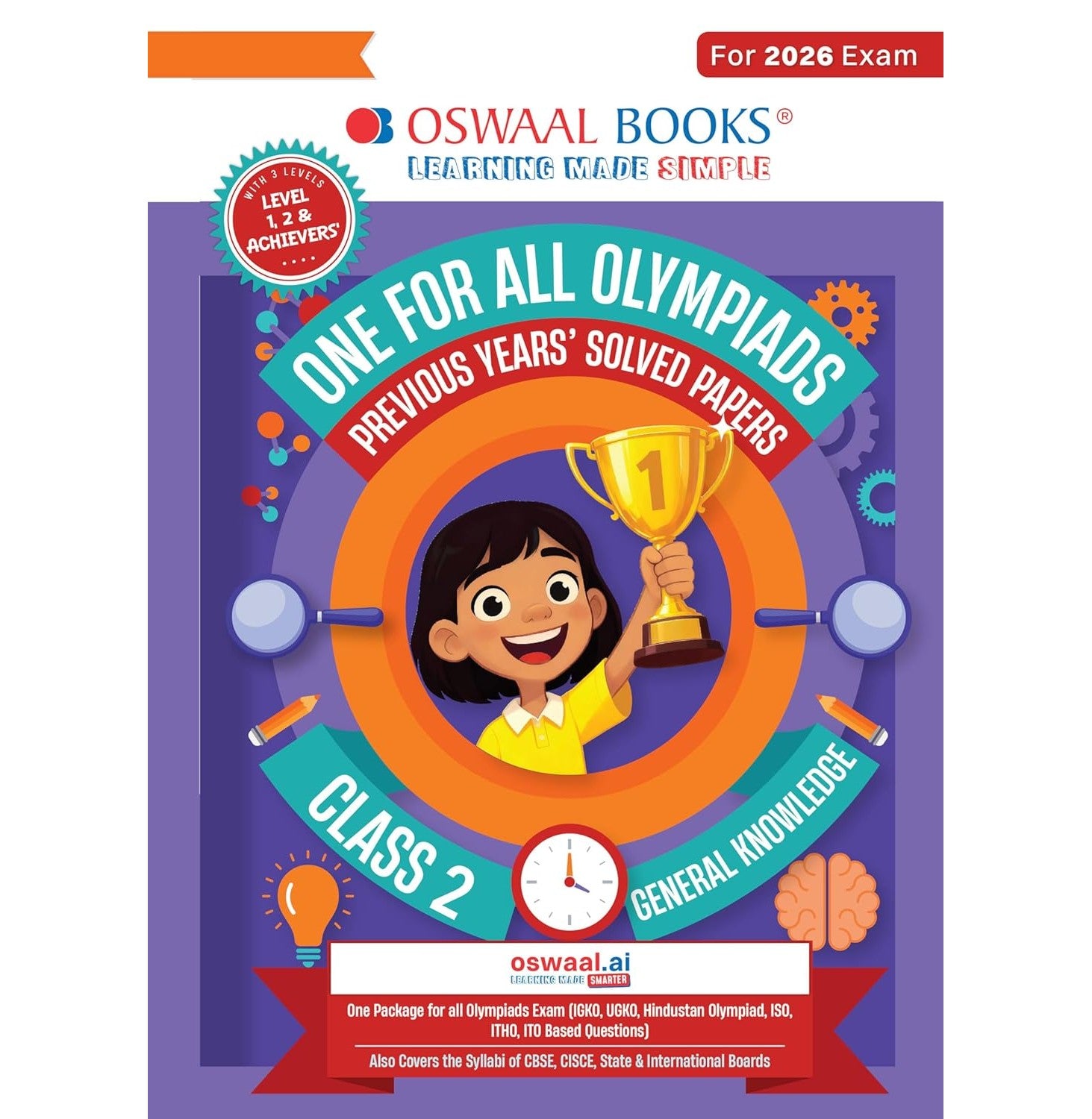 One For All Olympiads Class 2 General Knowledge (GK) Prep-Guide Book | Chapter-wise Previous Years' Solved Papers | Exams 2026 | 9789373012414