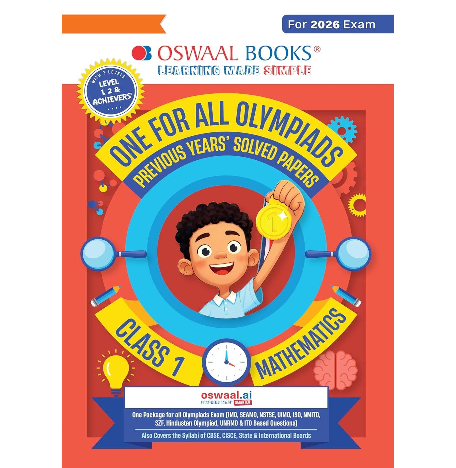 One For All Olympiads Class 1 Maths Prep-Guide Book | Chapter-wise Previous Years' Solved Papers | Olympiad Exams 2026 | 9789373018249