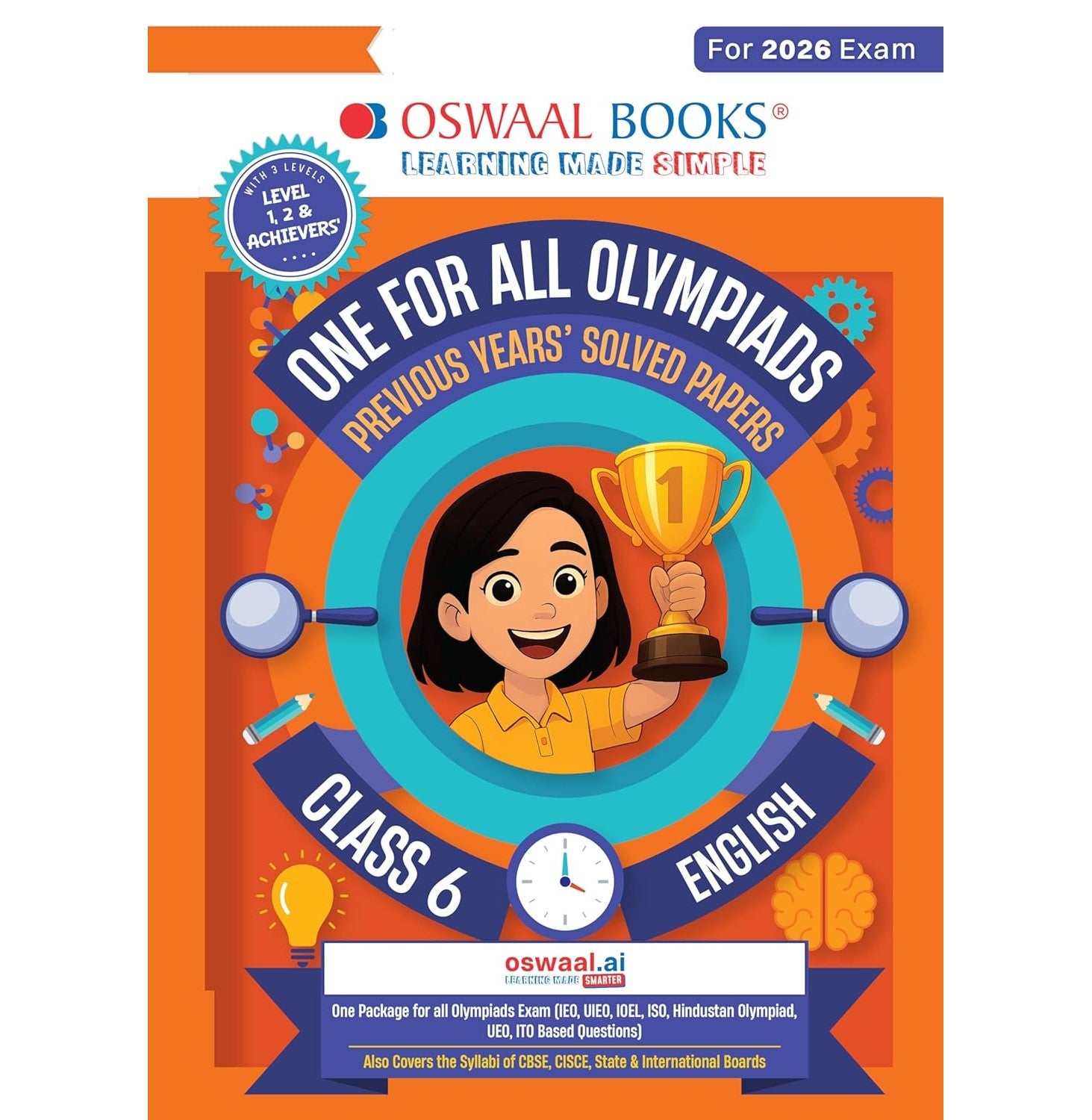 One For All Olympiads Class 6 English Prep-Guide Book | Chapter-wise Previous Years' Solved Papers | Olympiad Exams 2026 | 9789373015637