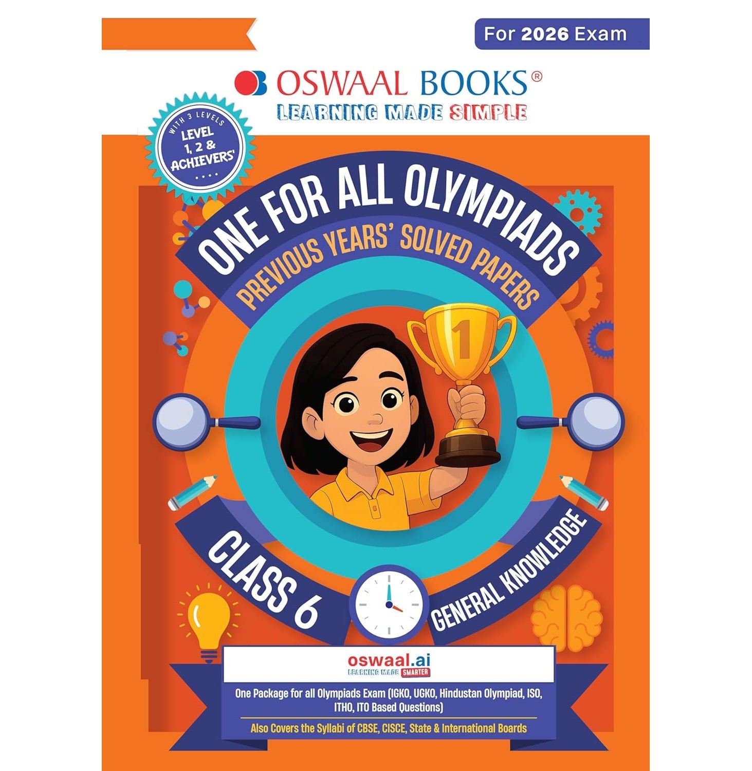 One For All Olympiads Class 6 General Knowledge (GK) Prep-Guide Book | Chapter-wise Previous Years' Solved Papers | Exams 2026 | 9789373015248