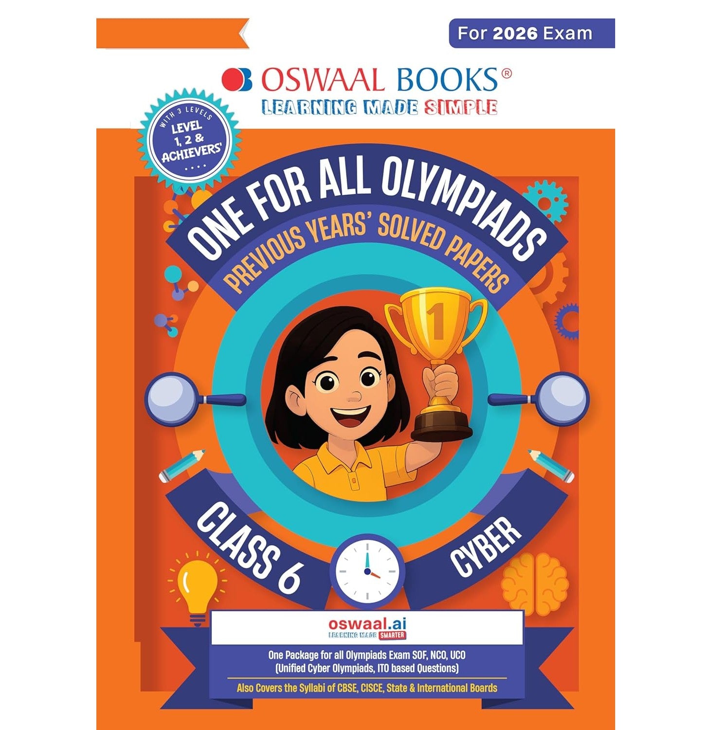 One For All Olympiads Class 6 Cyber Prep-Guide Book | Chapter-wise Previous Years' Solved Papers | Olympiad Exams 2026 | 9789373018171