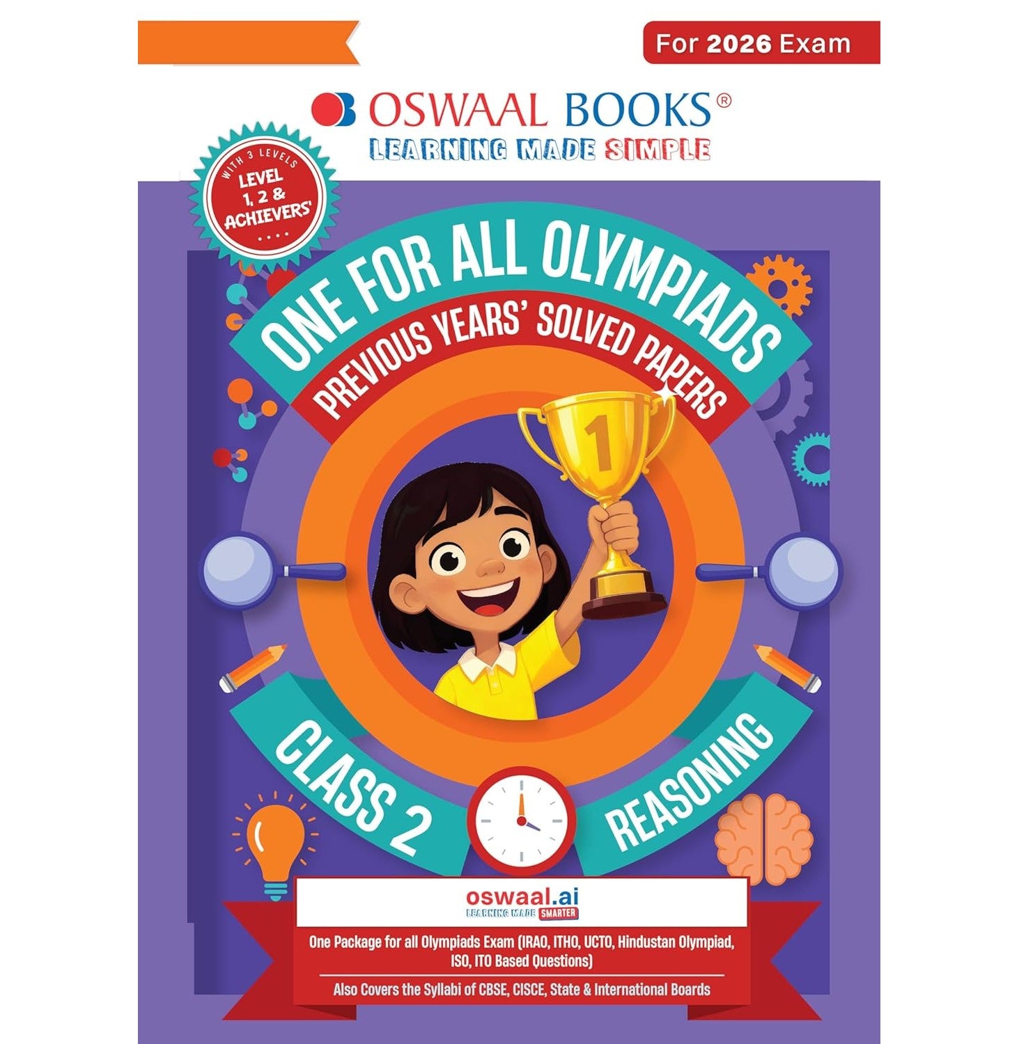One For All Olympiads Class 2 Logical Reasoning Prep-Guide Book | Chapter-wise Previous Years' Solved Papers | Exams 2026 | 9789373017662