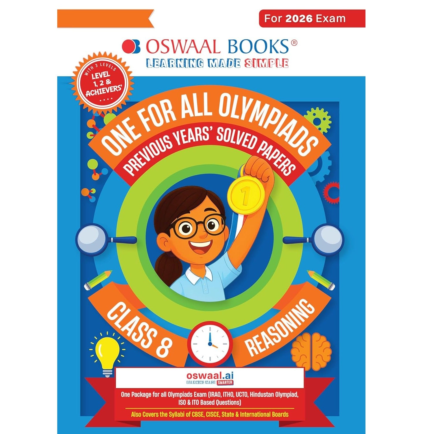One For All Olympiads Class 8 Logical Reasoning Prep-Guide Book | Chapter-wise Previous Years' Solved Papers | Exams 2026 | 9789373011233