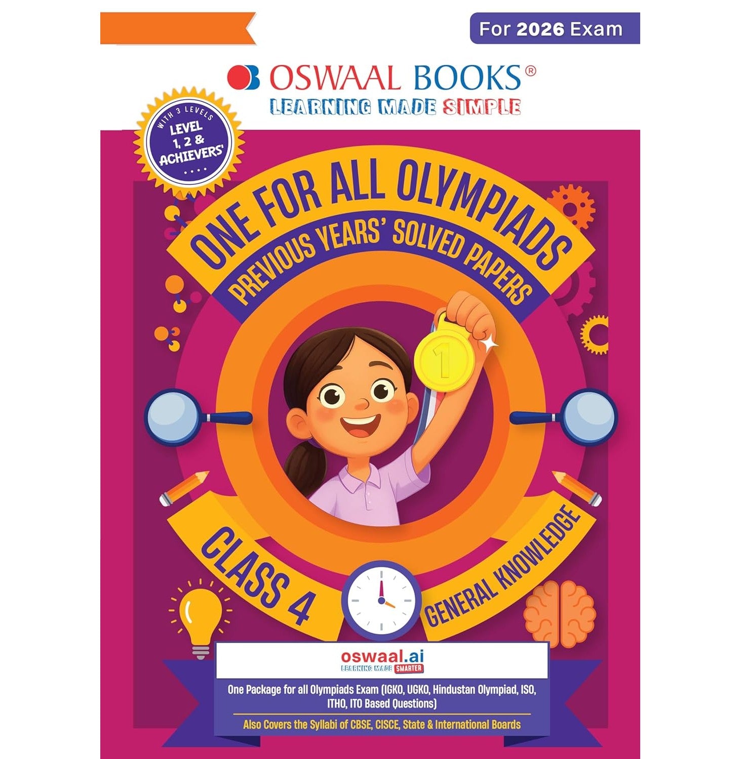 One For All Olympiads Class 4 General Knowledge (GK) Prep-Guide Book | Chapter-wise Previous Years' Solved Papers | Exams 2026 | 9789373019864