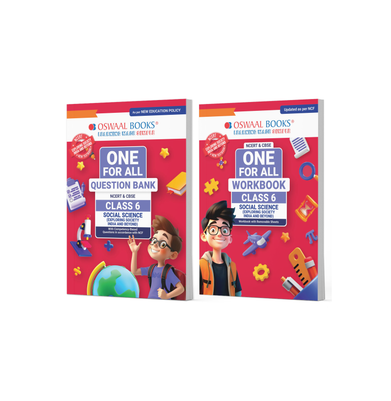 imagOne For All Question Bank + One For All Workbook NCERT & CBSE Class 6 Social Science Set Of 2 Books | For Latest Exam
