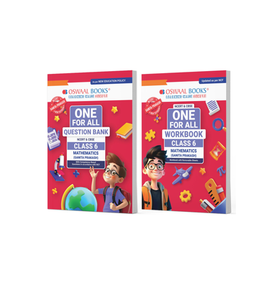 imagOne For All Question Bank + One For All Workbook NCERT & CBSE Class 6 Mathematics Set of 2 Books | For Latest Exam