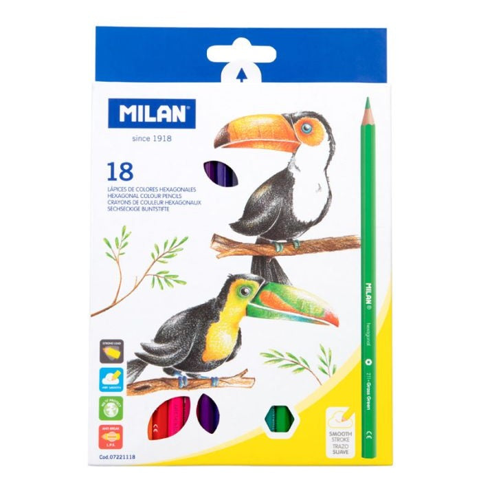 Box 18 Hexagonal Coloured Pencils Crossword in