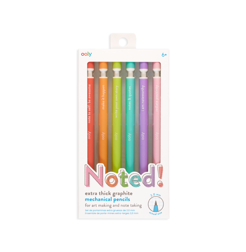 Noted Graphite Mechanical Pencils Set of 6 Crossword in