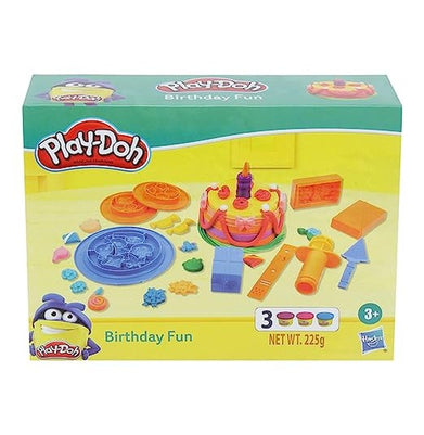 imagPLAY-DOH Birthday Fun Playset for Kids 3 Years and Up with 3 Non-Toxic Colors Multicolor 3 pieces