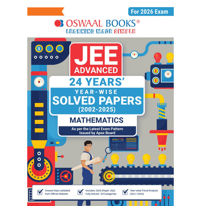 imagOswaal JEE Advanced 24 Years' Solved Papers | Year-Wise 2002-2025 Mathematics For 2026 Exam