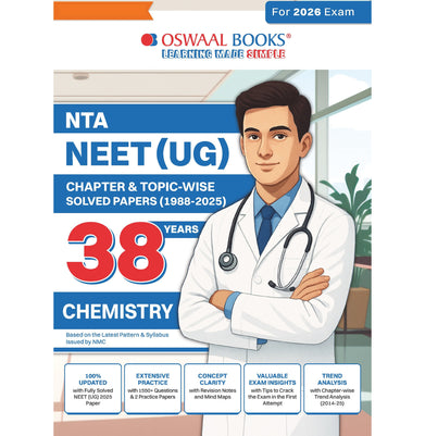 imagOswaal NEET UG 38 Years' Chapter-wise & Topic-wise Solved Papers Chemistry | 1988-2025 | For 2026 Exam buy online at crossword.in