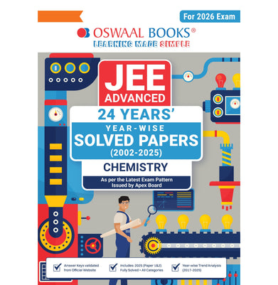 imagOswaal JEE Advanced 24 Years' Solved Papers | Year-Wise 2002-2025 Chemistry For 2026 Exam buy online at crossword.in