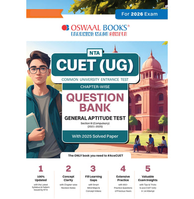 imagOswaal NTA CUET UG Chapter-wise Question Bank General Aptitude Test For 2026 Exam buy online at crossword.in