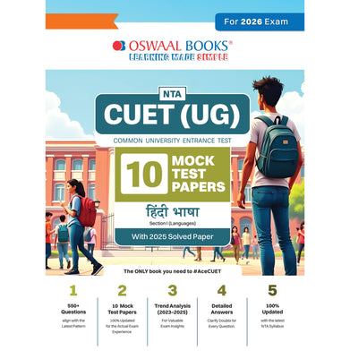 imagOswaal NTA CUET UG 10 Mock Test Papers Hindi Language For 2026 Exam buy online at crossword.in