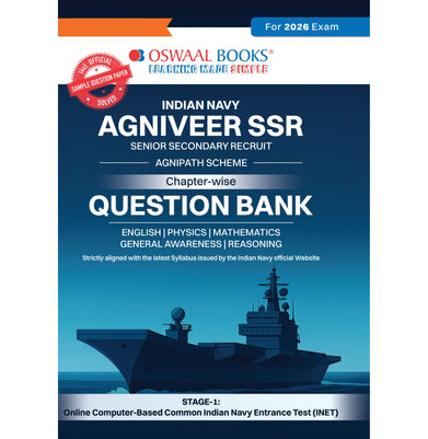 imagOswaal Indian Navy | Agniveer SSR Senior Secondary Recruit | Agnipath Scheme | Chapter-wise Question Bank | Science, Mathematics, English, Reasoning & General Awareness | For 2026 Exam buy online at crossword.in
