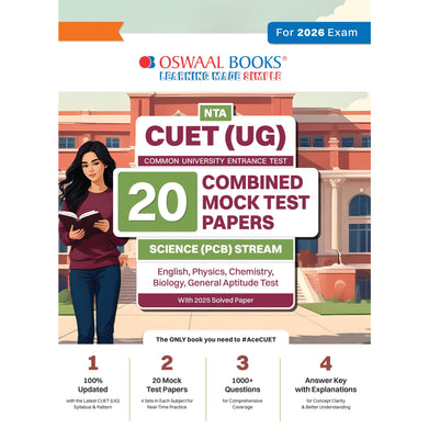 imagOswaal NTA CUET UG 20 Combined Mock Test Papers Science PCB For 2026 Exam buy online at crossword.in