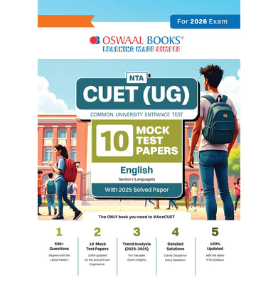 imagOswaal NTA CUET UG 10 Mock Test Papers English For 2026 Exam buy online at crossword.in