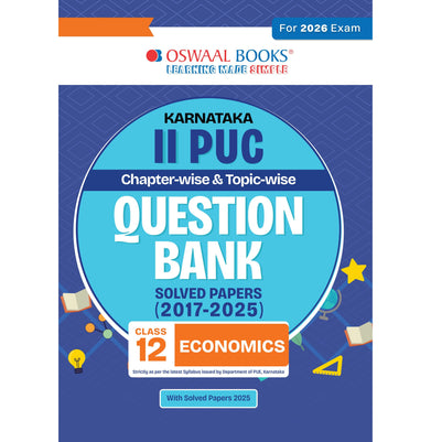 imagOswaal Karnataka II PUC Chapterwise & Topicwise Question Bank Class 12 - Economics buy online at crossword.in