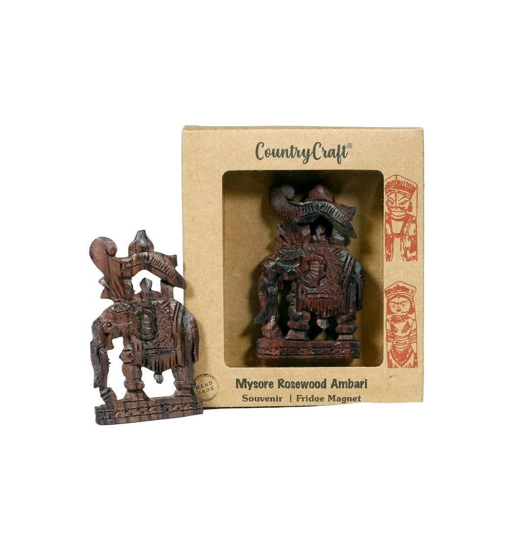 Country Craft - Mysore Rosewood Ambari Fridge Magnet - 10051