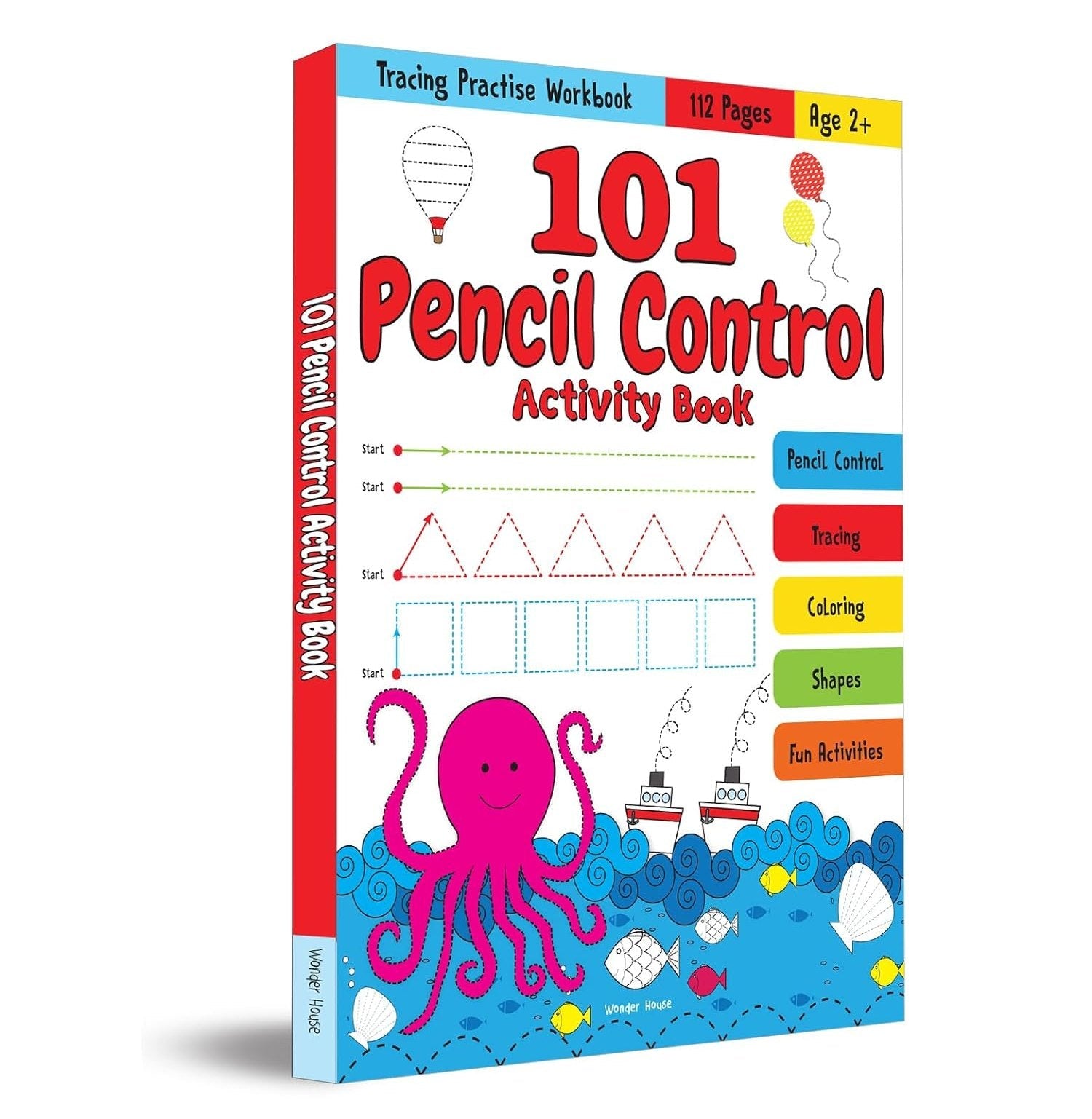 101 Pencil Control Activity Book For Kids: Tracing Practise Book Age 2+