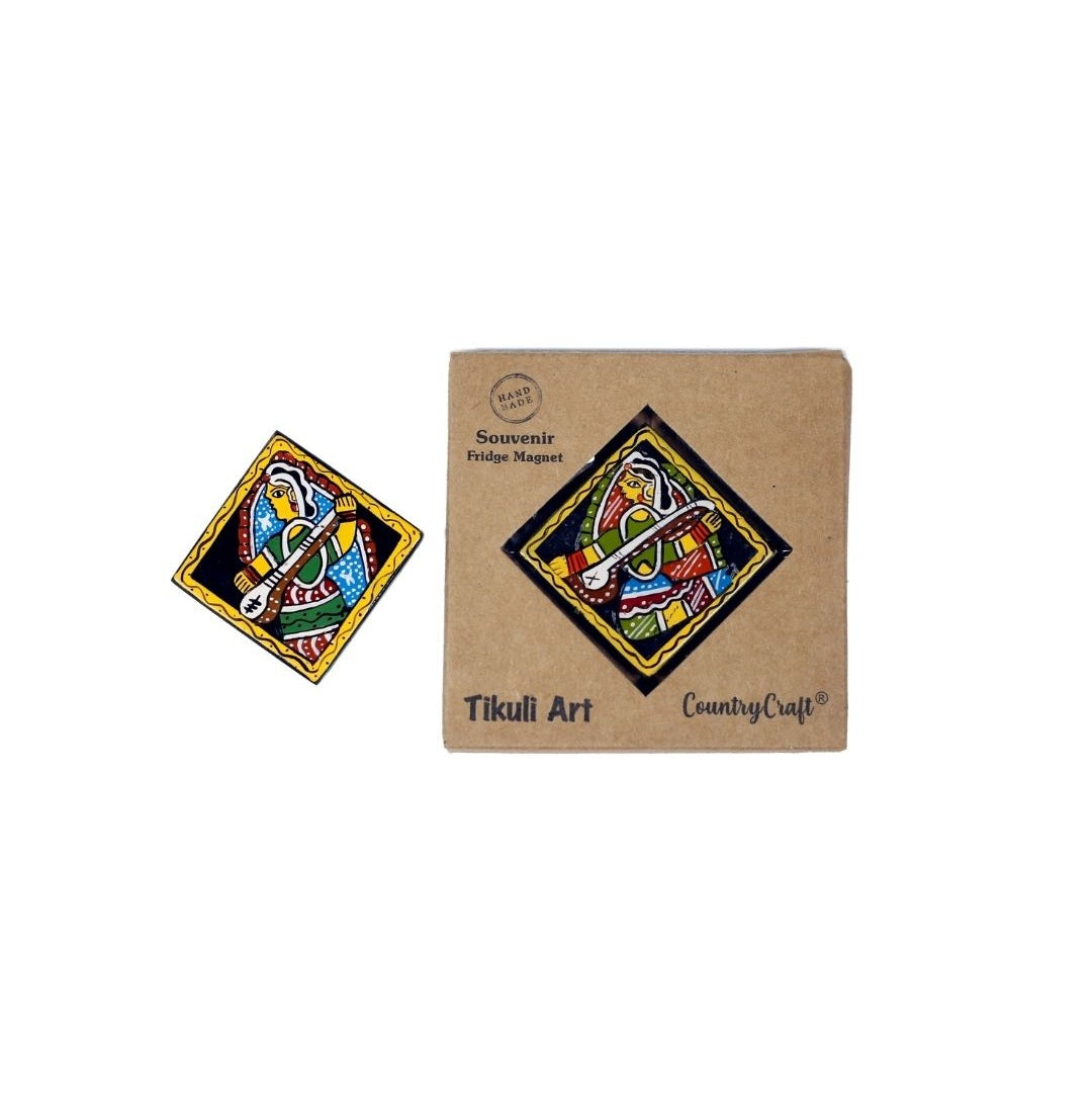 Tikuli Art Miniature Fridge Magnet - Vibrant Tradition for Your Kitchen