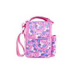 imagSmily Kiddos Strap Lunch Bag V3 Sky Unicorn Theme Pink