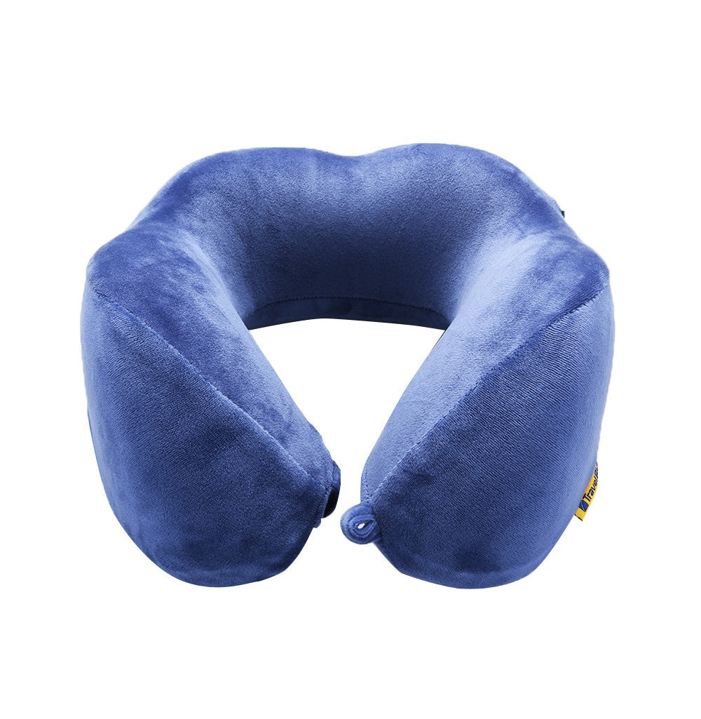 Non Inflatable Hooded Travel Pillow In Blue