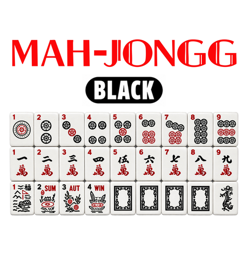 Premium American Mahjong Set of 166 Tiles with Black Bag