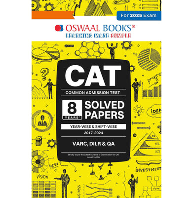 imagOswaal CAT COMMON ADMISSION TEST | 8 Years’ | SOLVED PAPERS | Year-wise & Shift-wise 2017 - 2024 | For 2025 Exam buy online at crossword.in