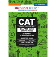 imagOswaal CAT COMMON ADMISSION TEST | 25 YEARS’| CHAPTERWISE & TOPICWISE | SOLVED PAPERS | 1992 - 2008 & 2017 - 2024 | For 2025 Exam buy online at crossword.in