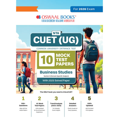 imagOswaal NTA CUET UG 10 Mock Test Papers Business Studies For 2026 Exam buy online at crossword.in