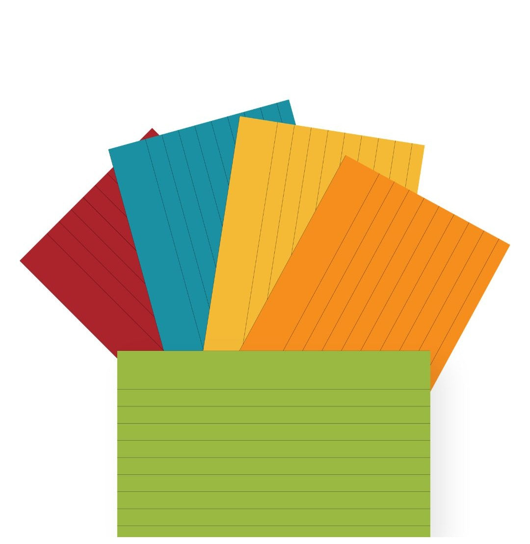 Loope Index Cards Asst Color Ruled 50 Cards 3 X 5 In