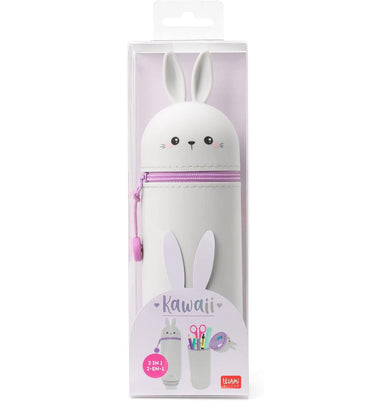 imag2-In-1 Silicone Pencil Case - Kawaii - Bunny