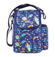 imagSmily Kiddos Strap Lunch Bag V3 Space Astronaut Theme Blue