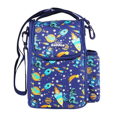 imagSmily Kiddos Strap Lunch Bag V3 Space Astronaut Theme Blue