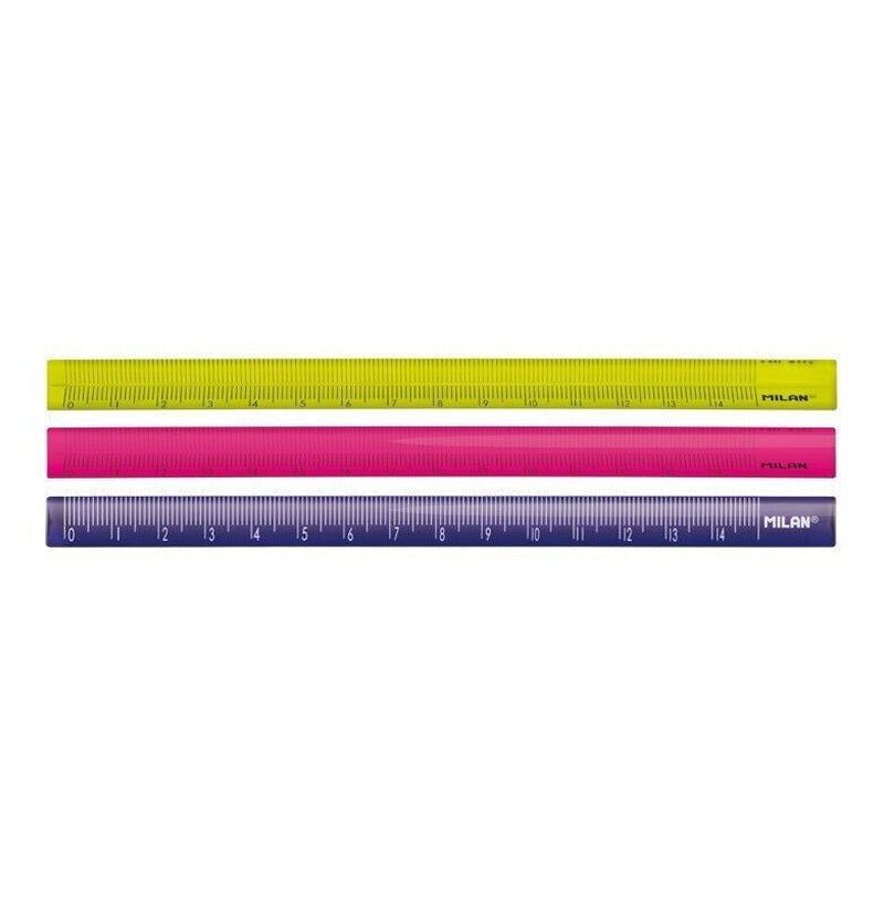 Buy Milan Colourful 15Cm Triangular Ruler - Transparent Design In ...