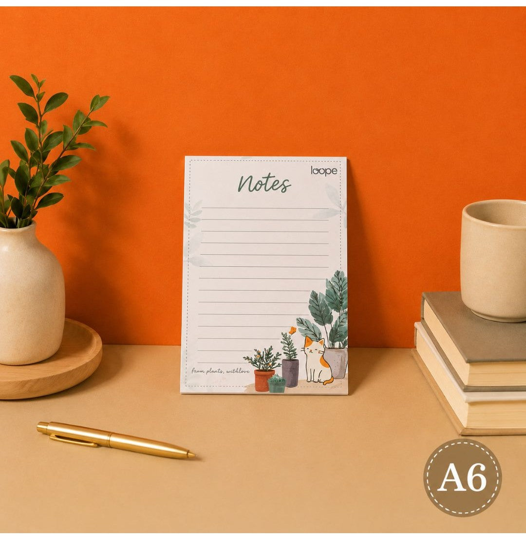 Loope A6 Notes Pad Paws Breathe And Bloom 50 Pages