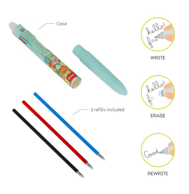 imag3-Colour Erasable Gel Pen - Make Mistakes - Flowers