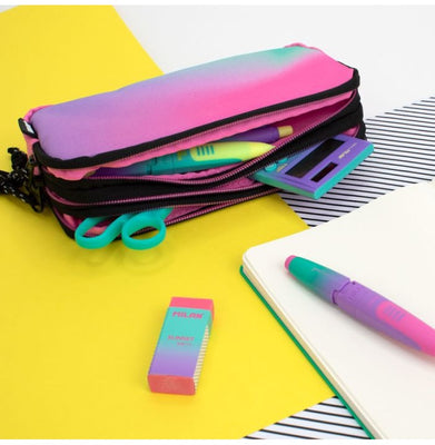 imag3-Zip Pencil Case Sunset Series, Pink
