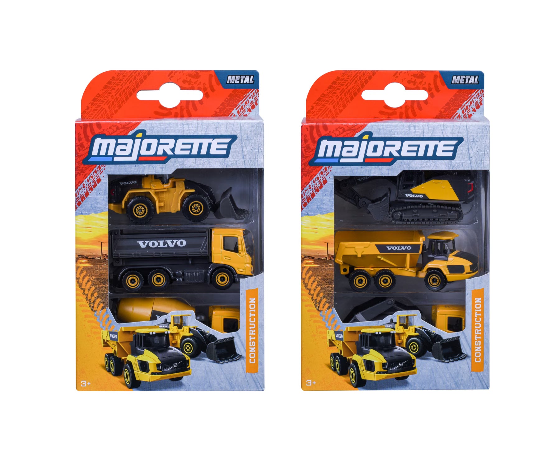 Simba Majorette Volvo  – Die-Cast Construction Vehicles (Random Pack of Any 3 Assortment)