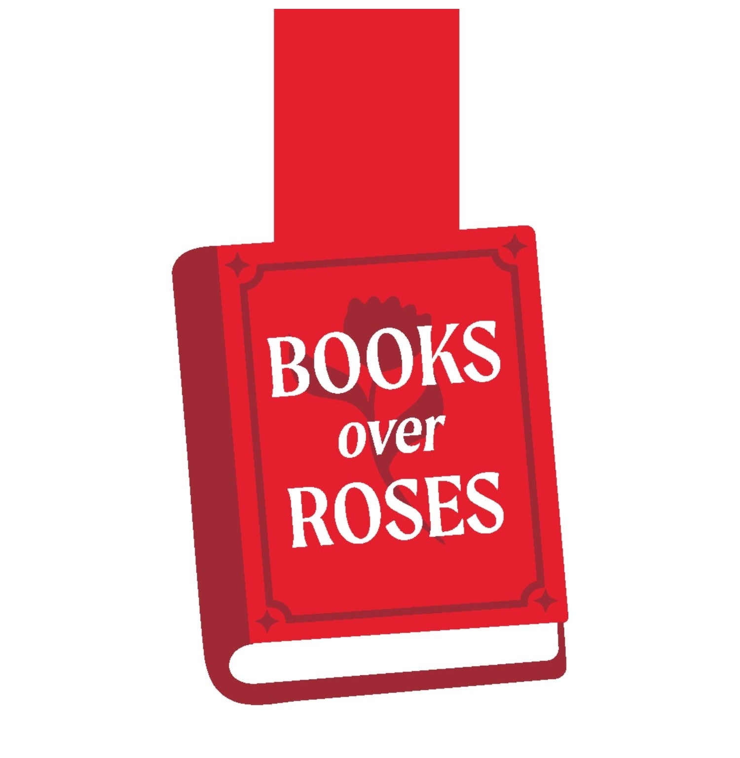 Books Over Roses Bookmark