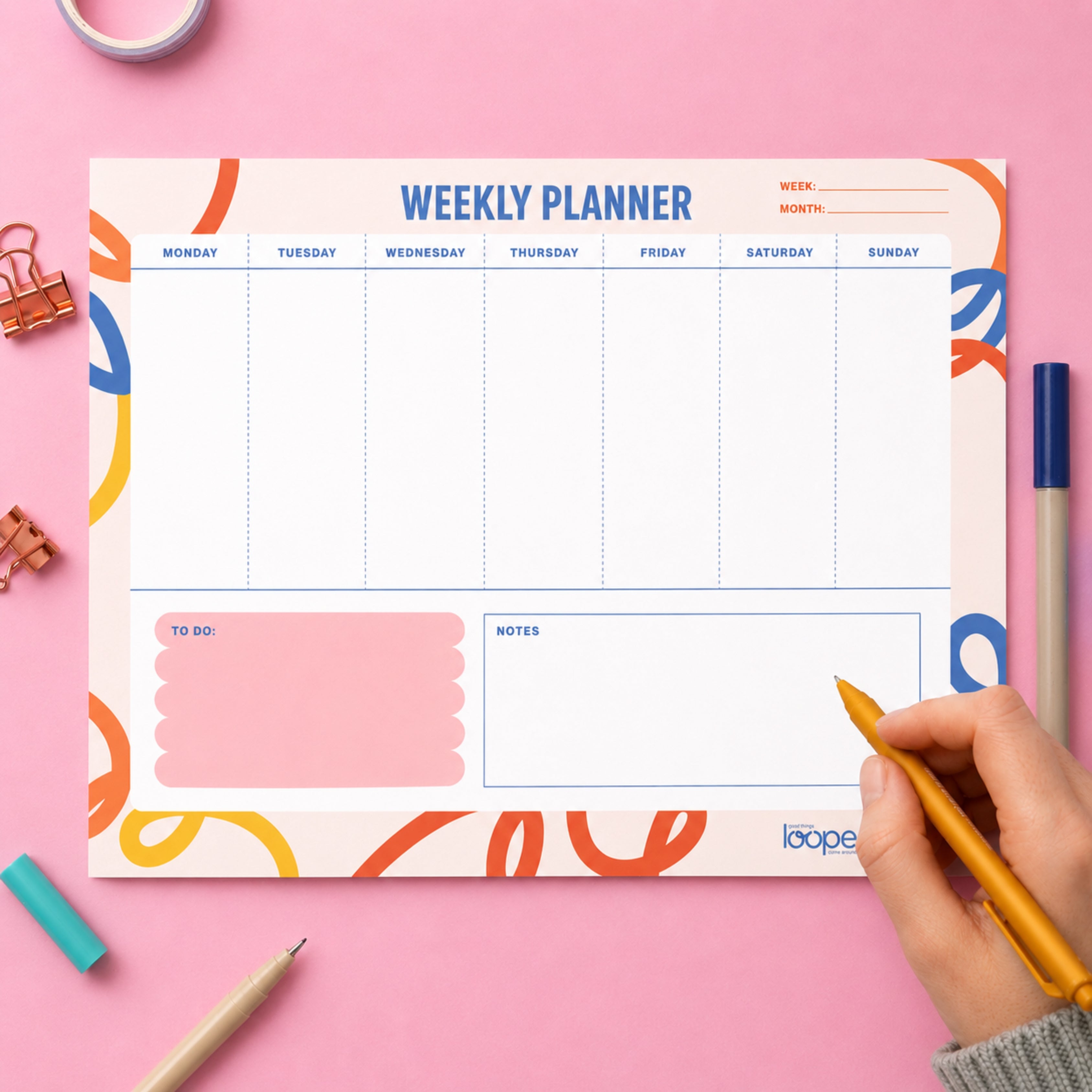 Weekly Planner  50 Sheets For Ultimate Organization