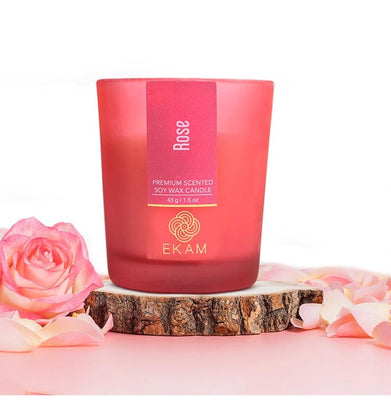 imag4 Pack Shot Glass Candles - Mahogany, Lavender, Rose & Vanilla
