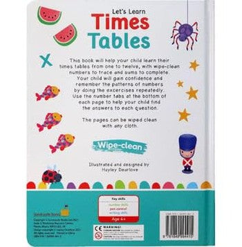 imagLet`s Learn Times Tables Wipe clean Board book Sandcastle Books Ltd