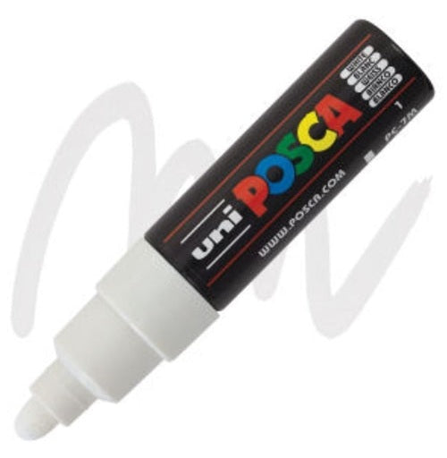 Uni Marking Pen Posca 7M White 6 T