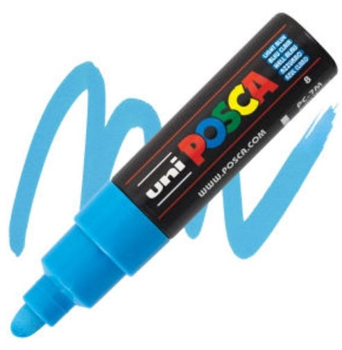 Uni Posca 7M Light Blue Marking Pen – Vibrant Creativity Awaits!